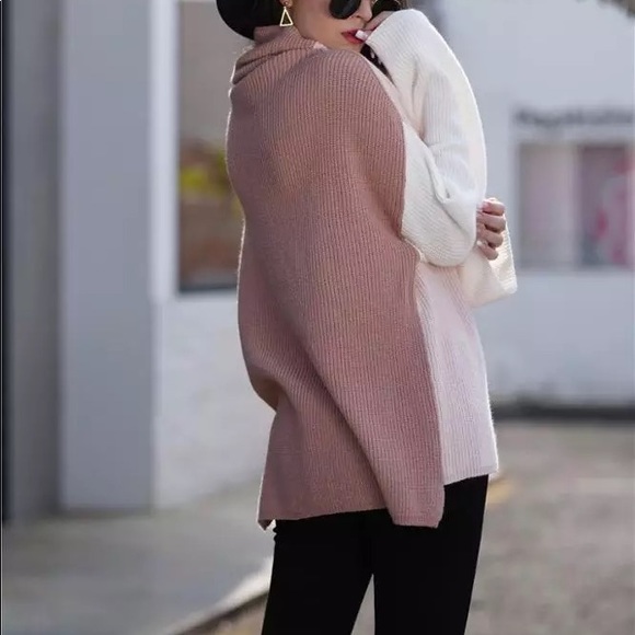 GRACEY’S Color Block Oversized Pullover Sweater - Picture 2 of 6